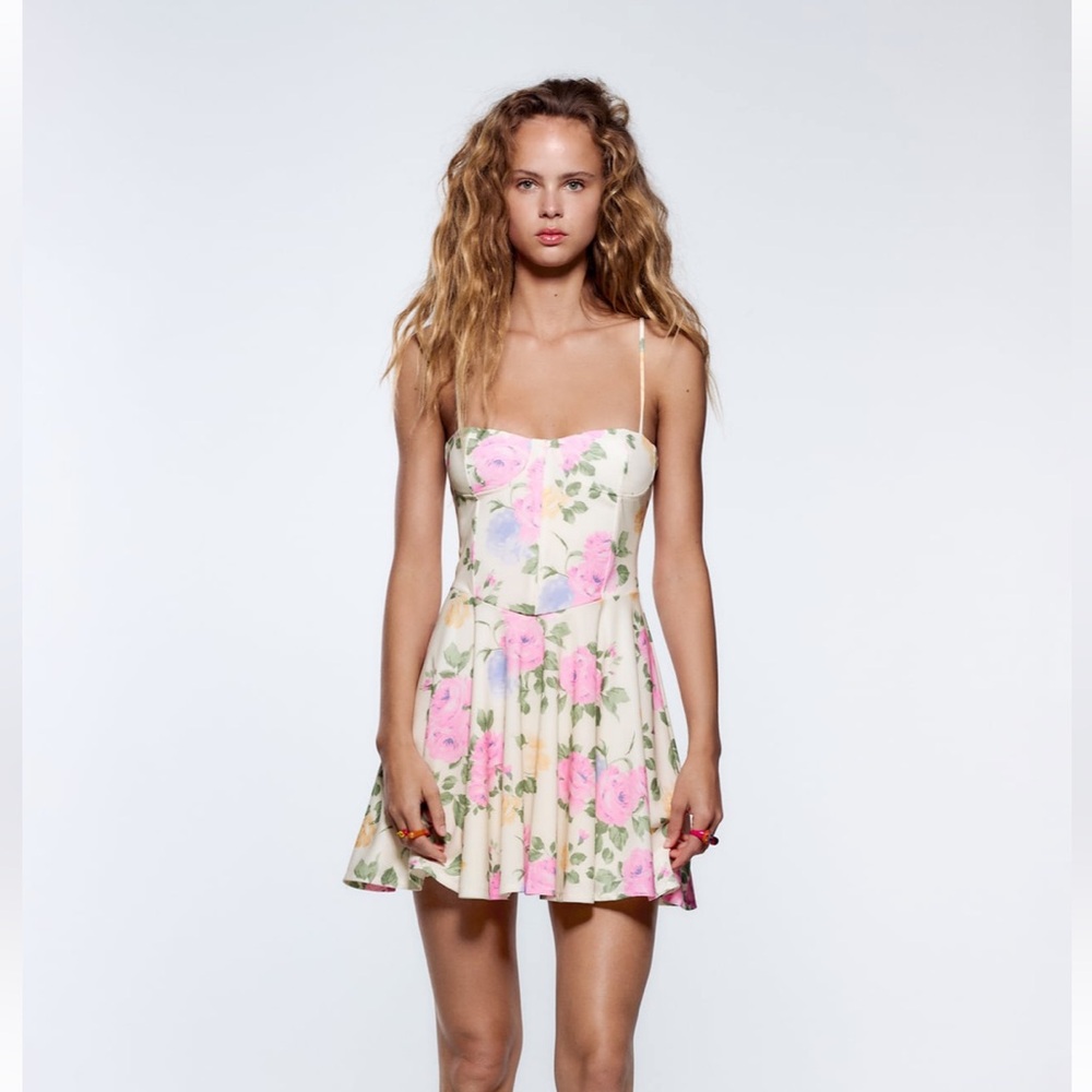 Zara floral dress size xs